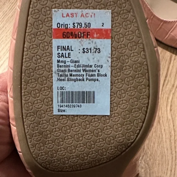 Giani Bernini NWT Pink Croc-Embossed Heels - Picture 3 of 5